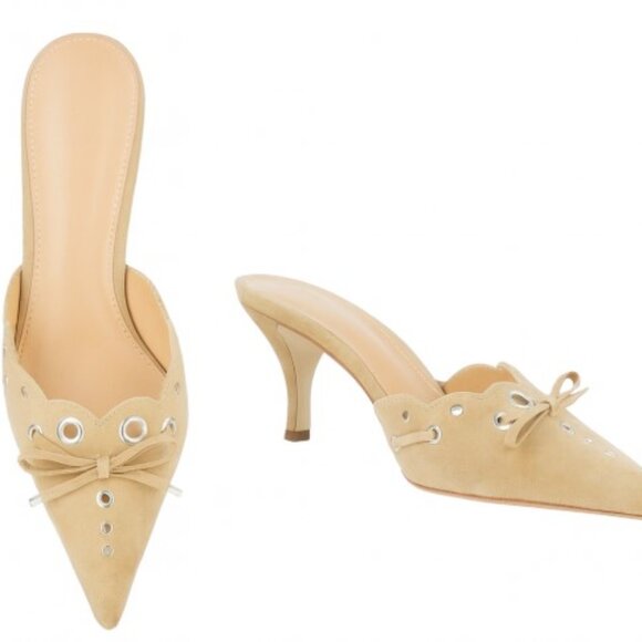 Time and Tru Women's Studded Kitten Heel Mules - Picture 7 of 7